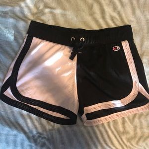 Champion Black & White Color block Running Shorts